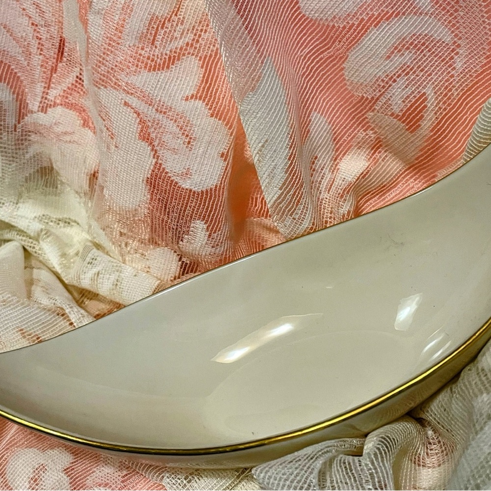 Elegant Gold and White Bowl Lenox